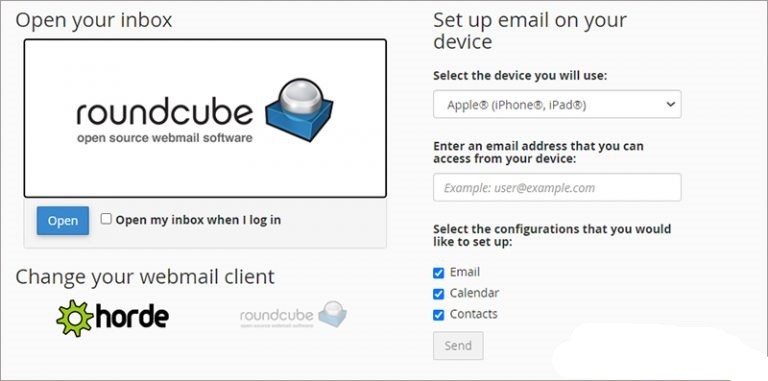 نحوه ورود به ایمیل info و ارسال ایمیل از طریق هاست سی پنل