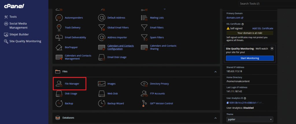 آموزش ورود به File Manager در cPanel